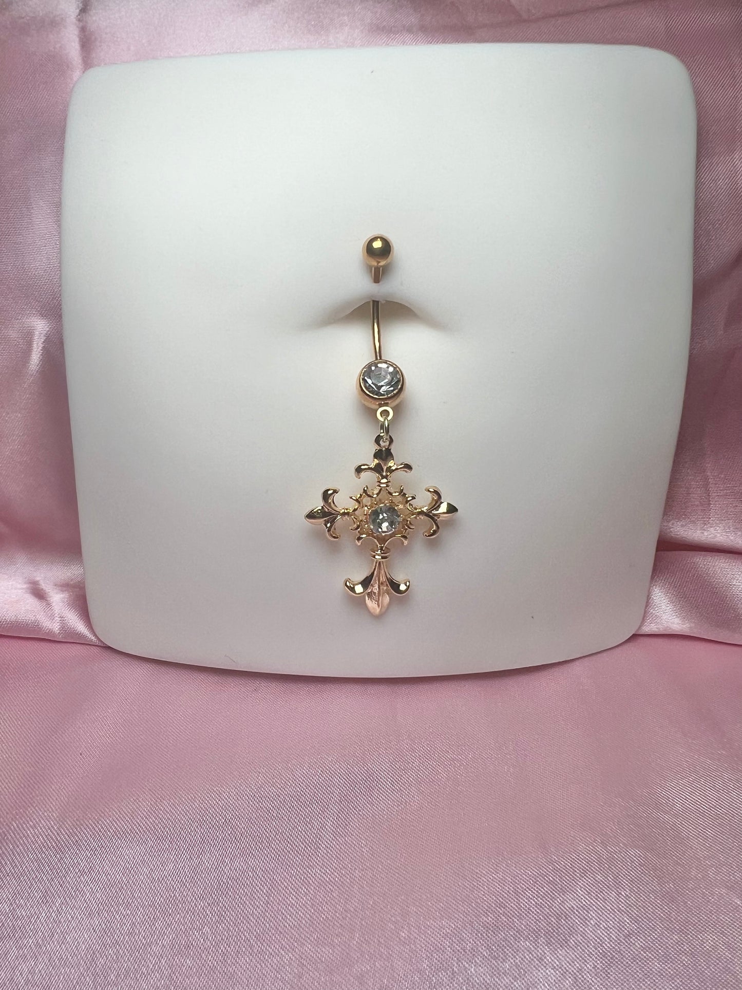 Julia cross longer belly ring