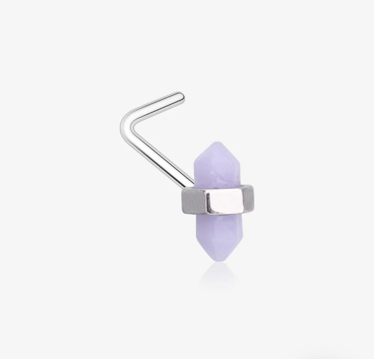Purple Crystal nose ring