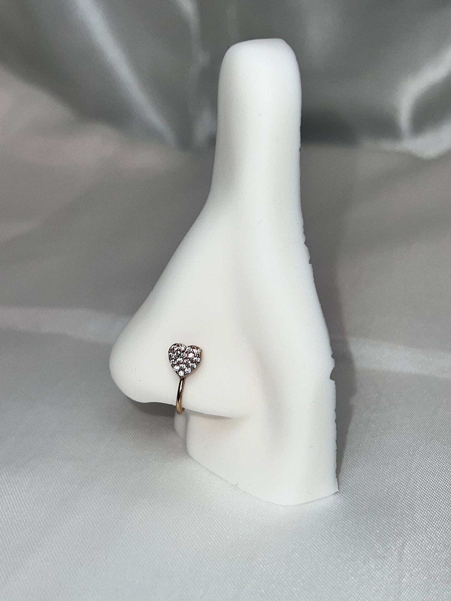 Heart fake nose ring