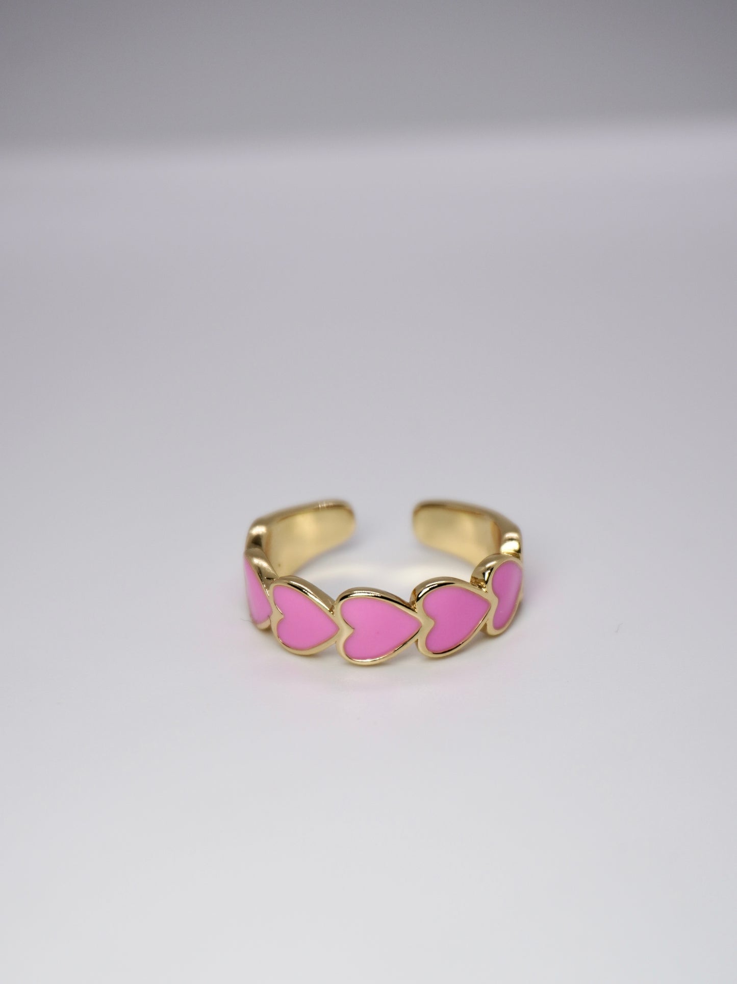Heart row ring