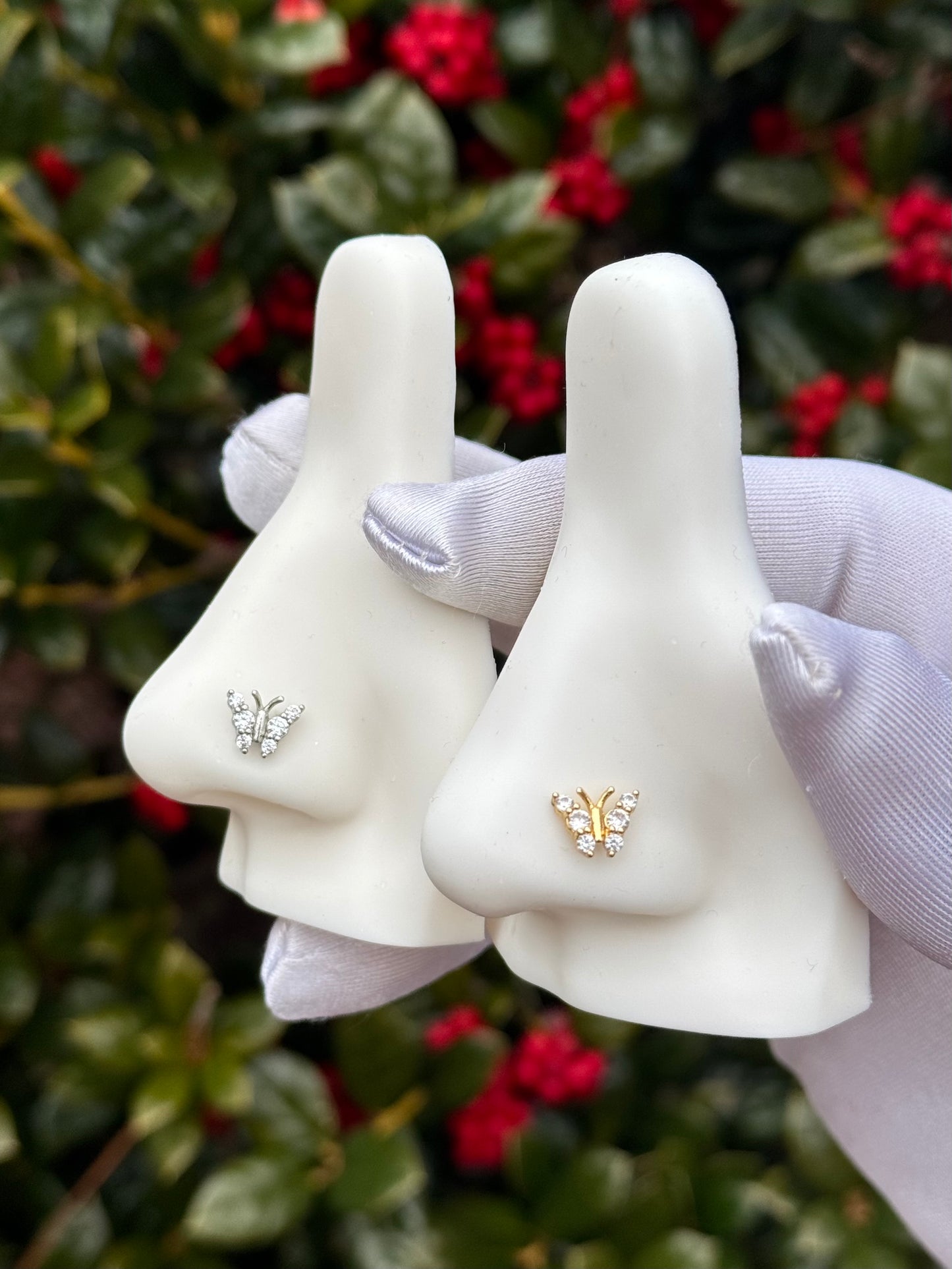 Amira butterfly nose ring