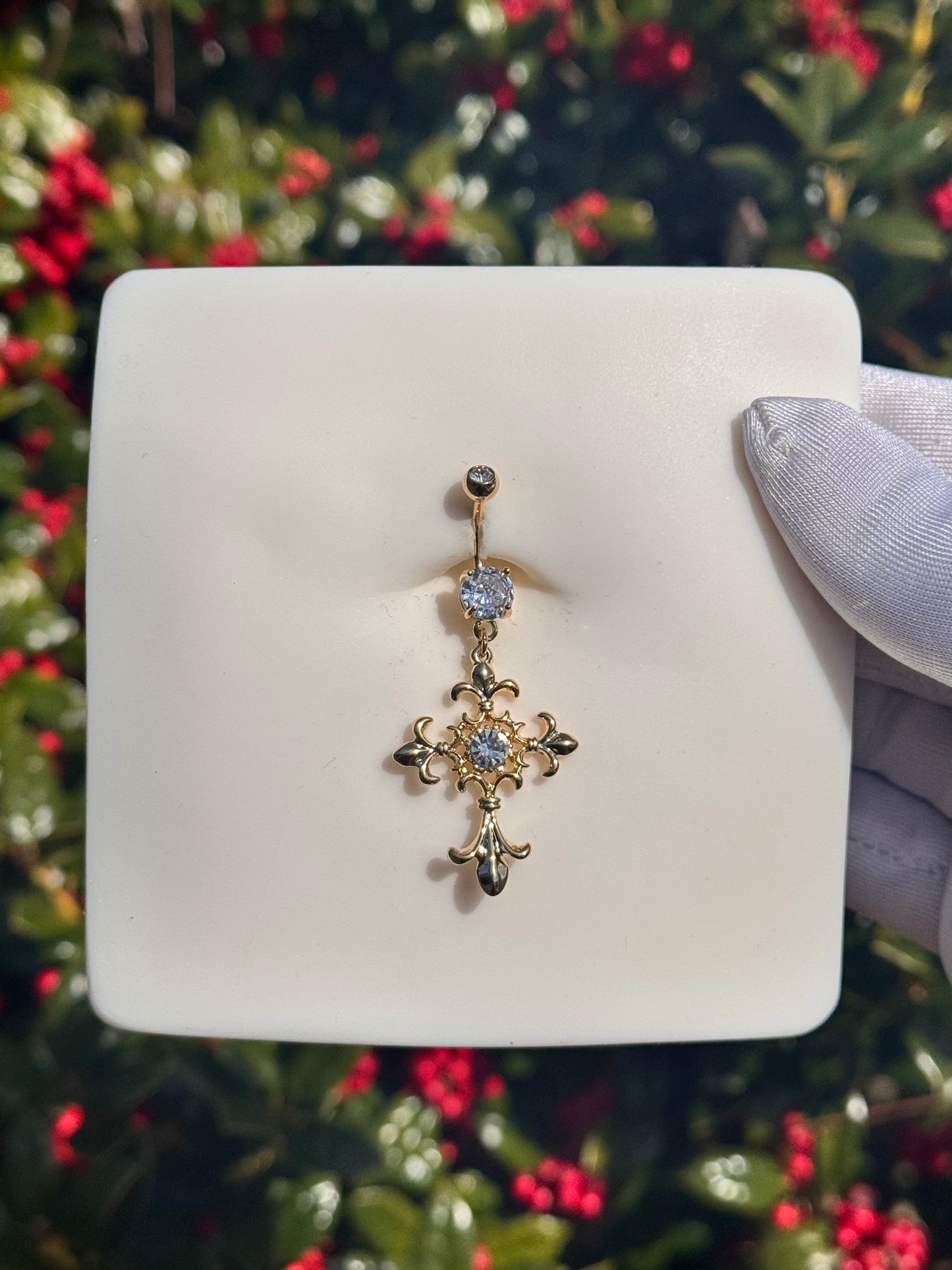 Julia Cross Belly Ring