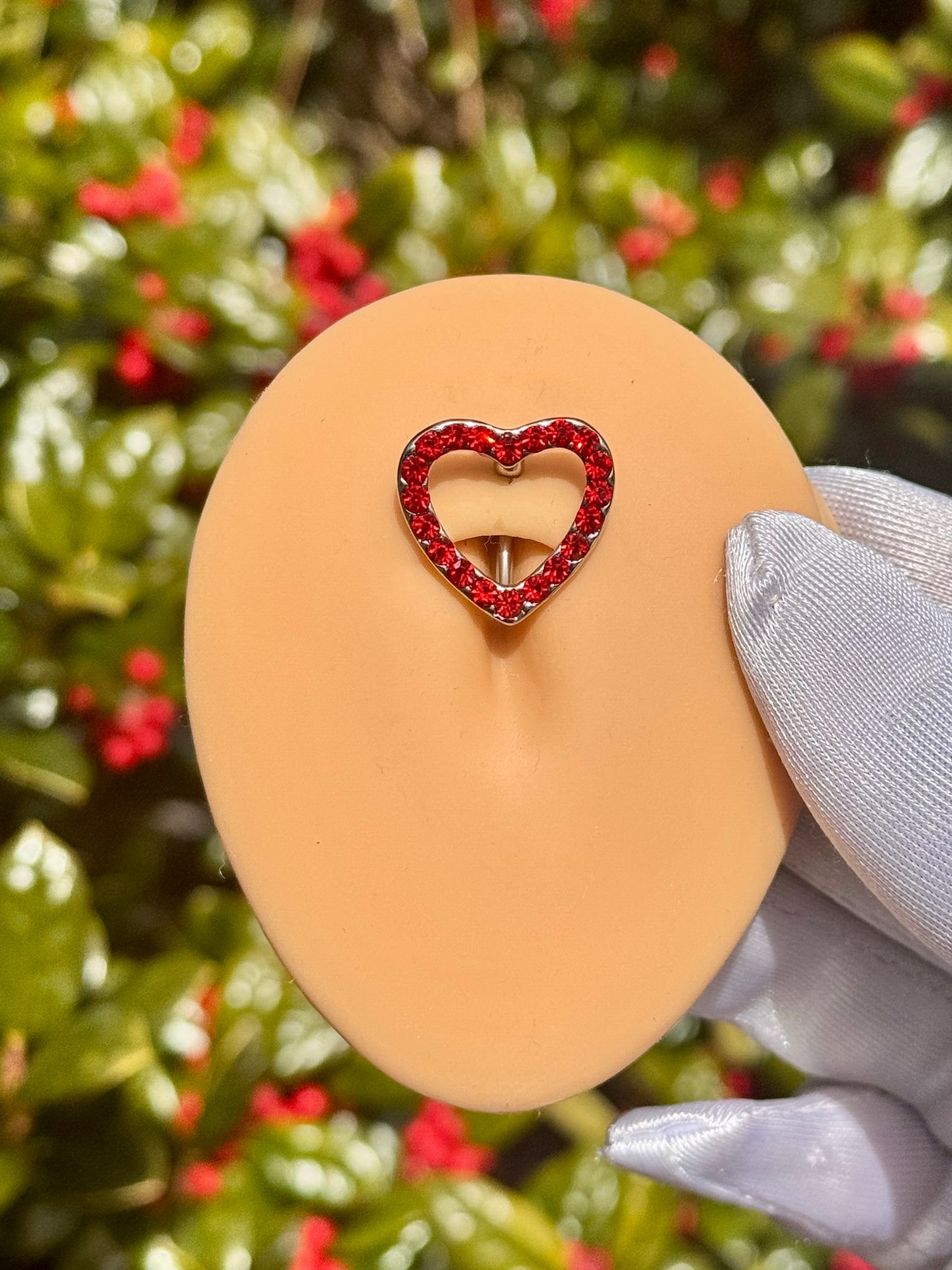 Bonnie top down heart belly ring