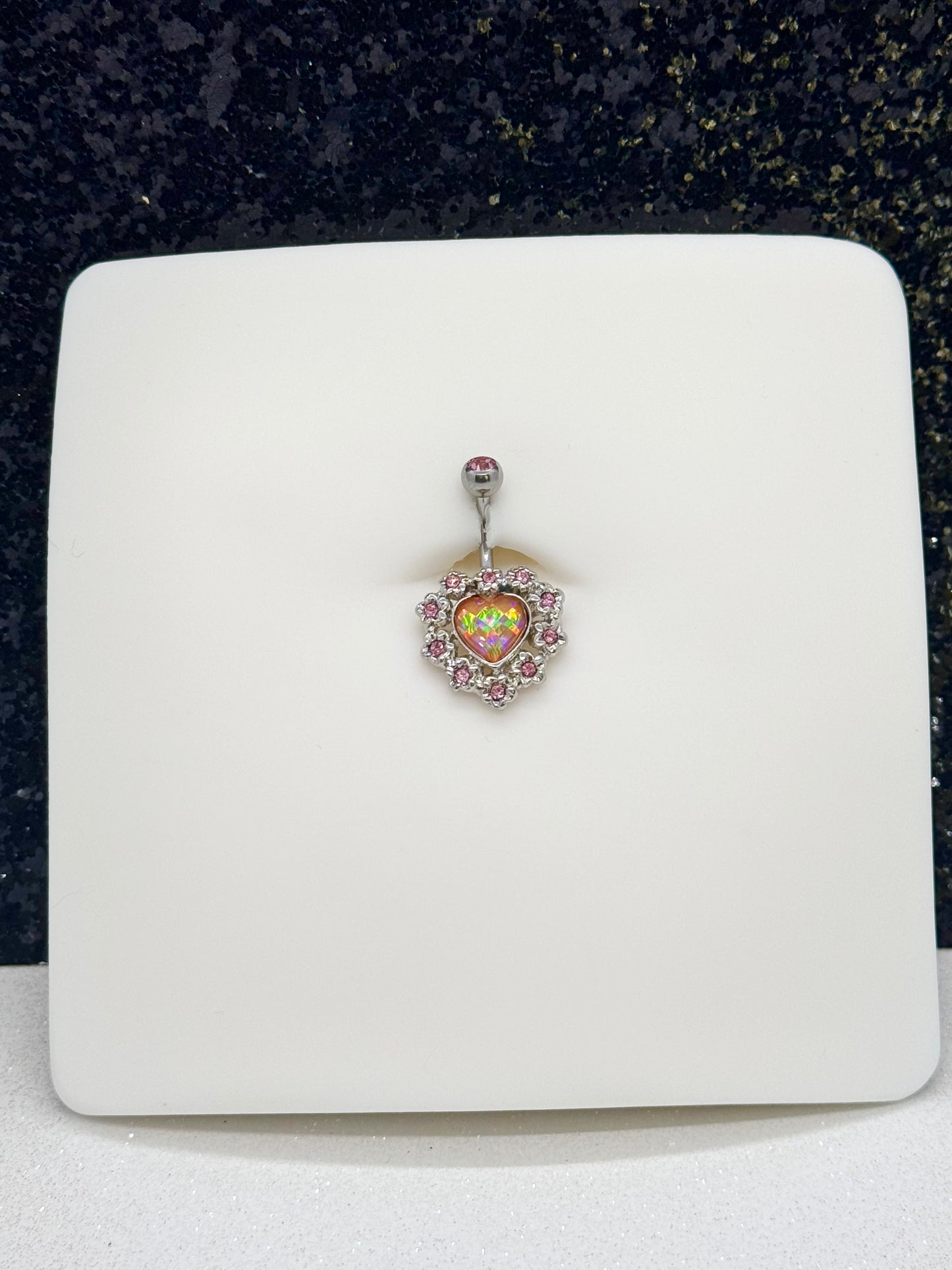 Mia heart belly ring