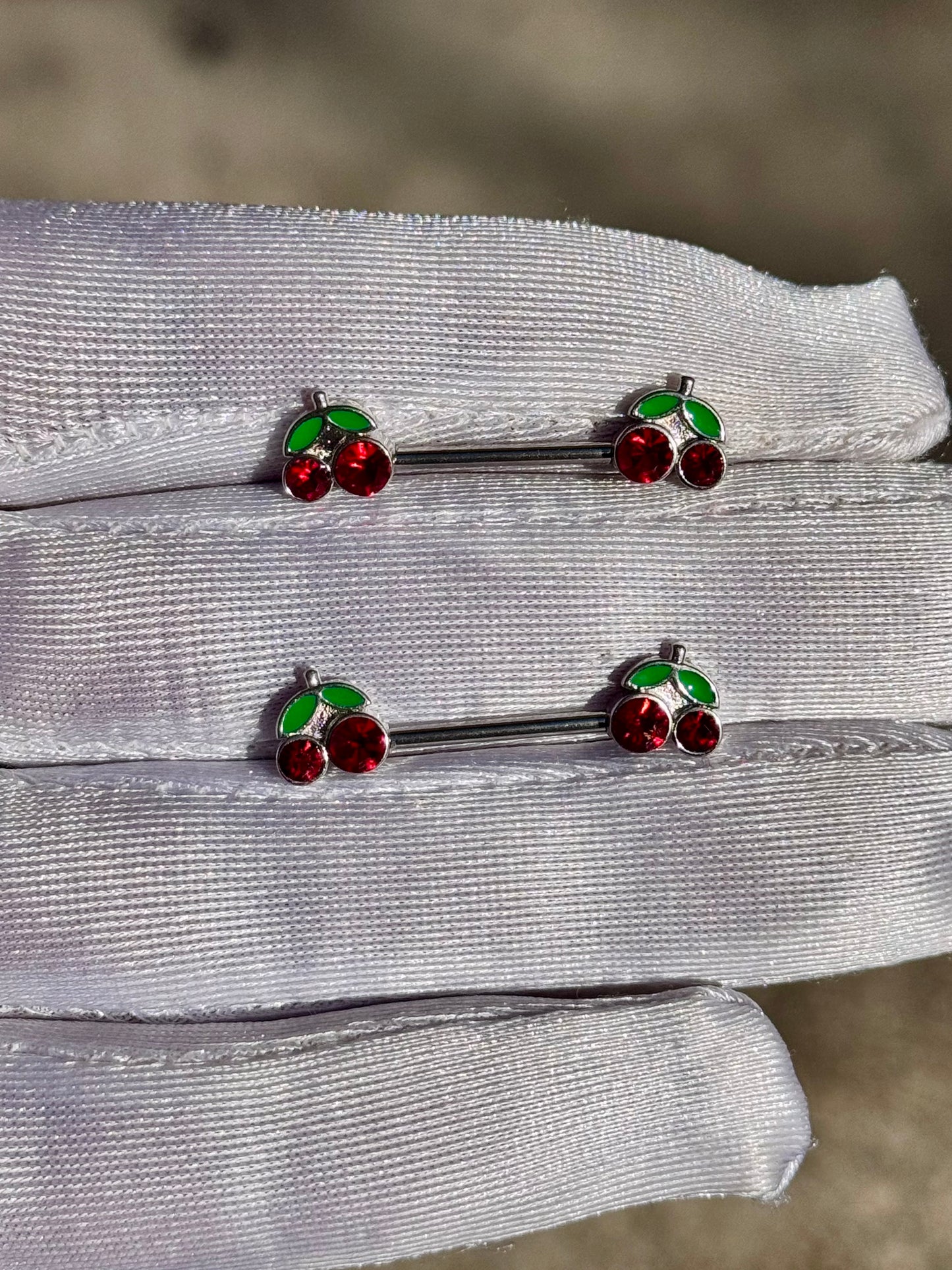 Cherry nipple rings