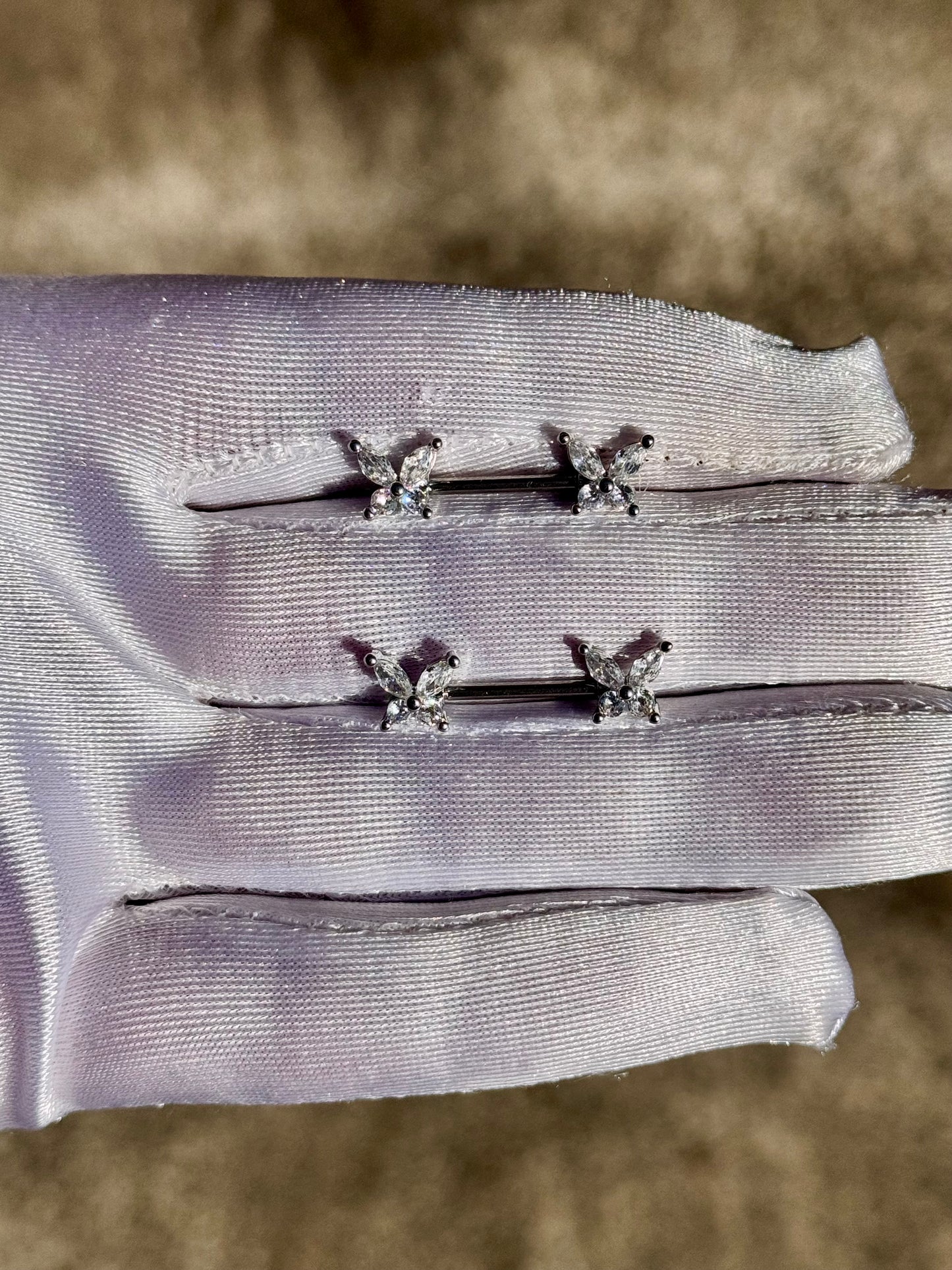 Butterfly nipple rings