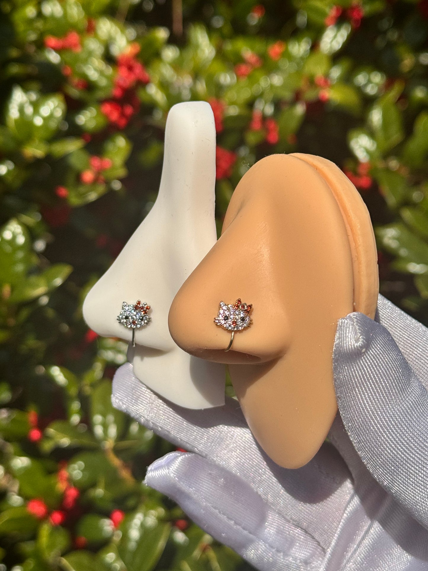 Fake Icy kitty Nose Ring