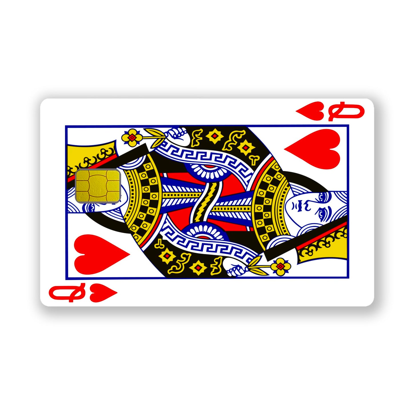 Queen of heart card sticker