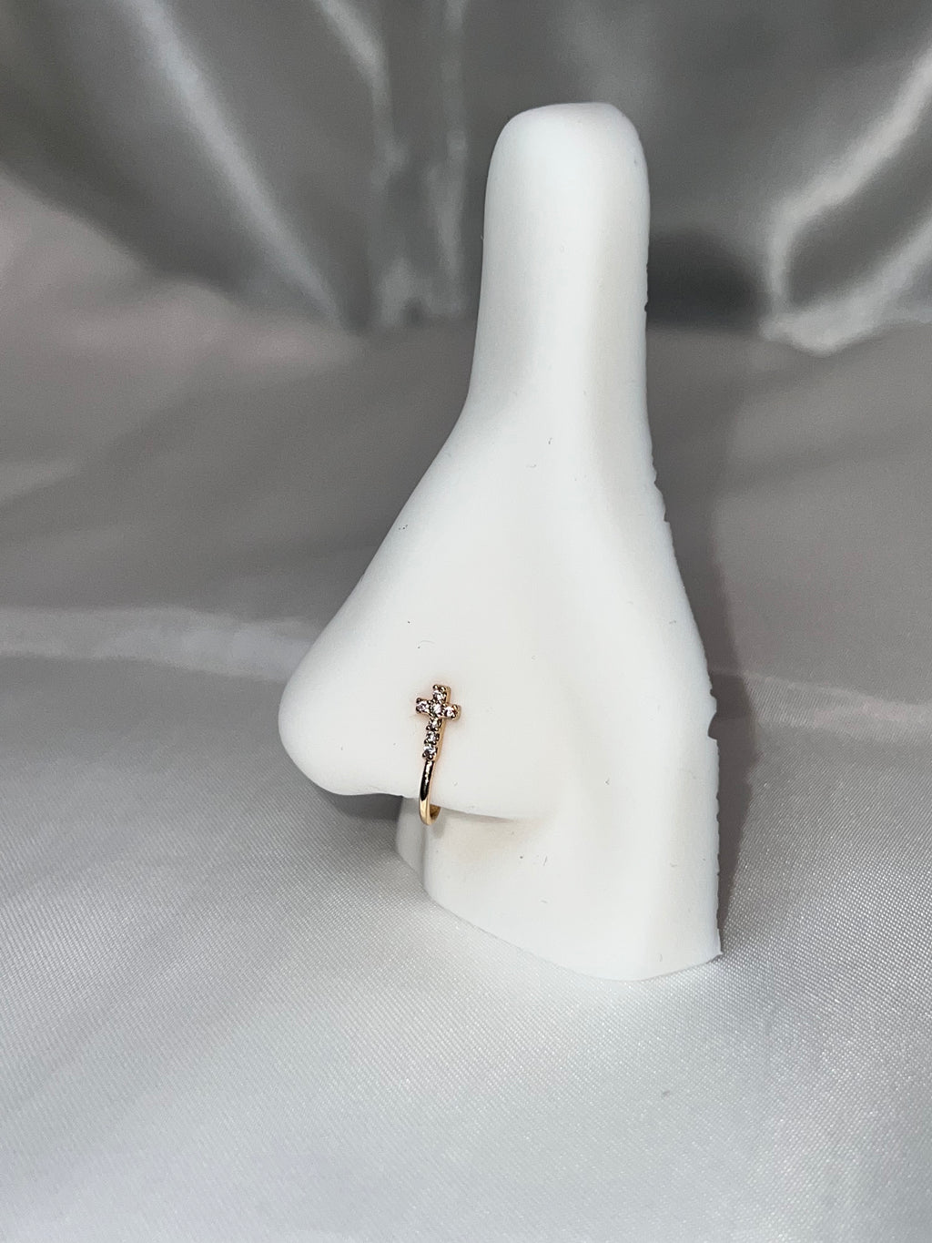Cross fake nose ring