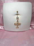 Julia cross longer belly ring