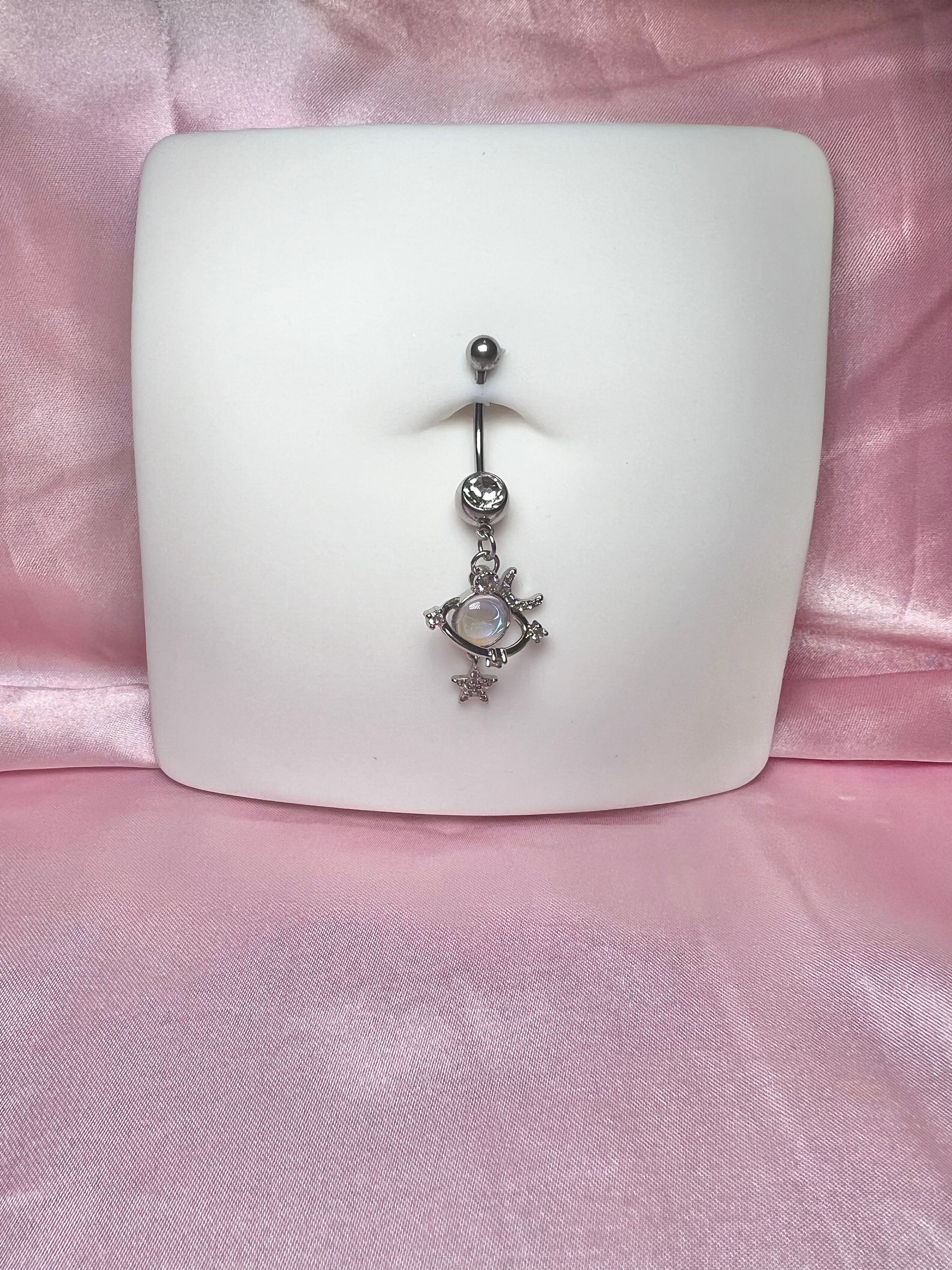 Galaxy planet longer belly ring