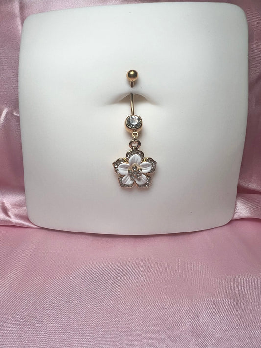 Nati flower longer belly ring