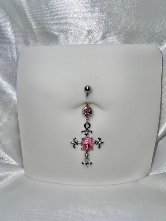 Giselle cross belly ring