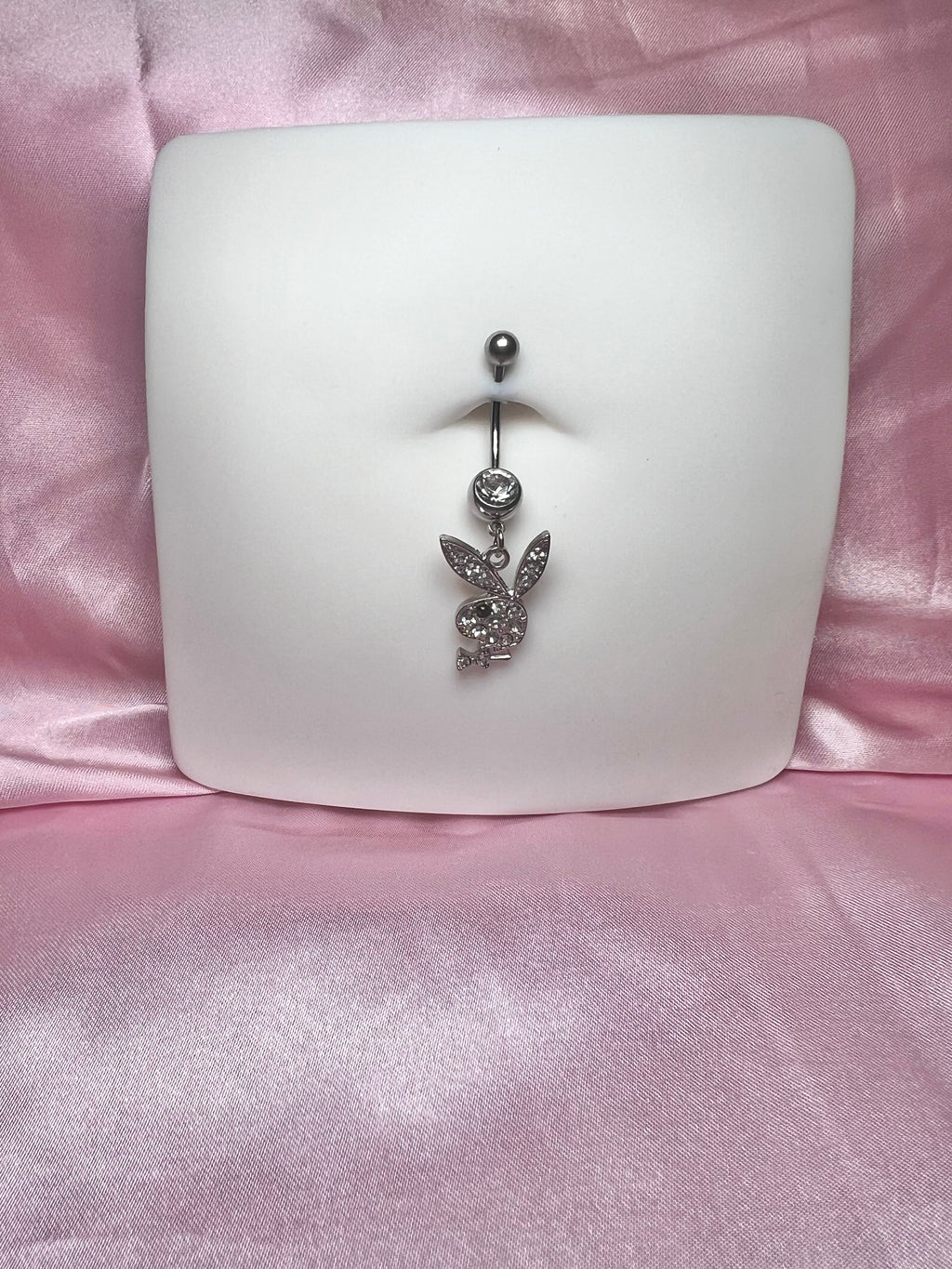 Icy bunny longer belly ring