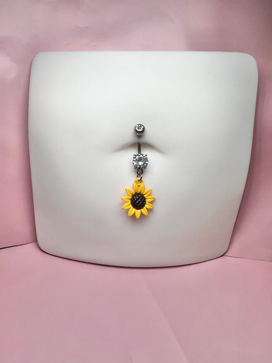 Milani flower belly ring