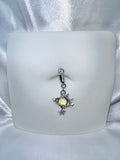 Galaxy planet fake belly ring