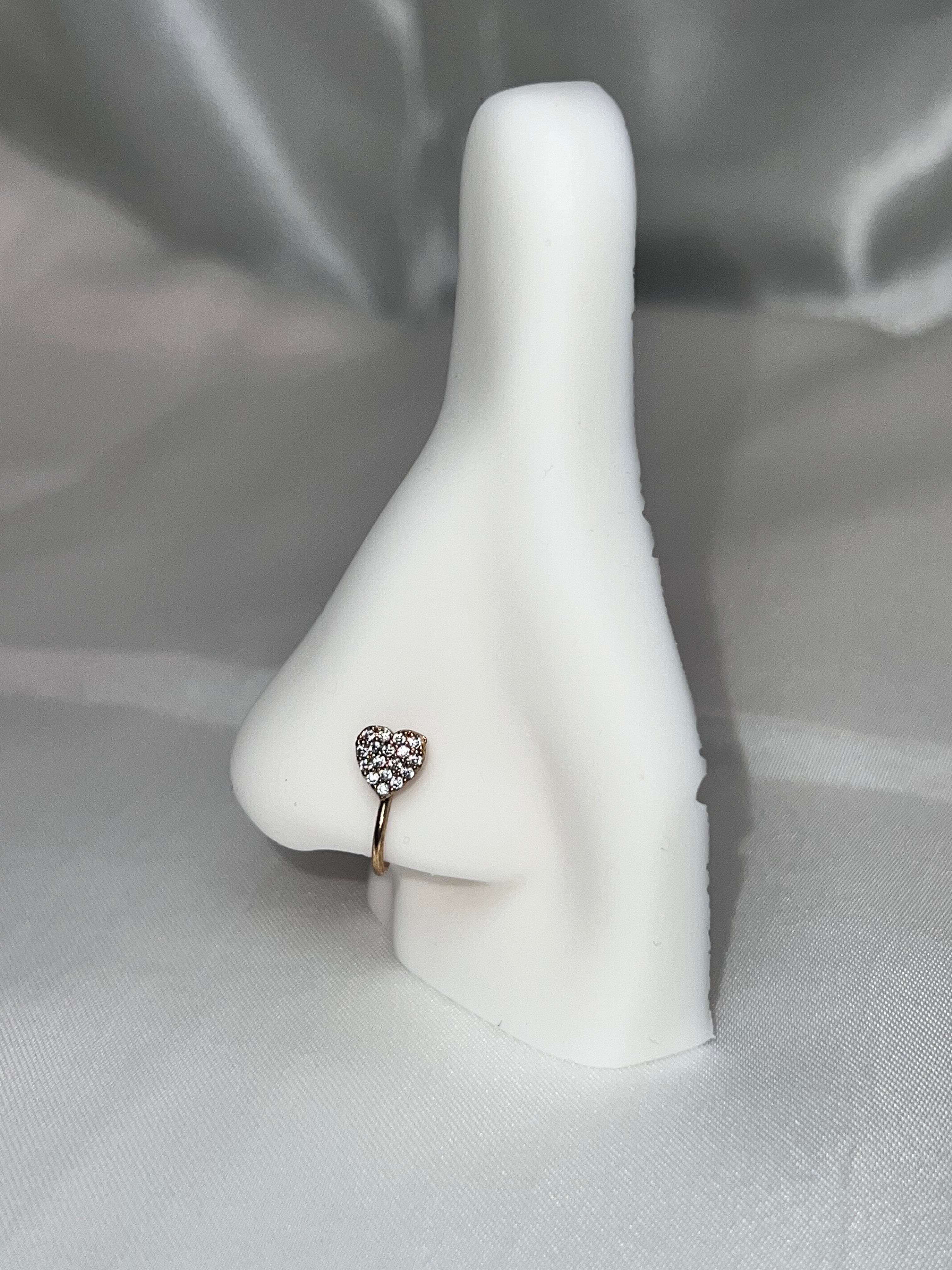 Heart fake nose ring