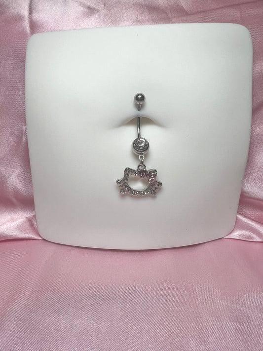 Kitty icy longer belly ring