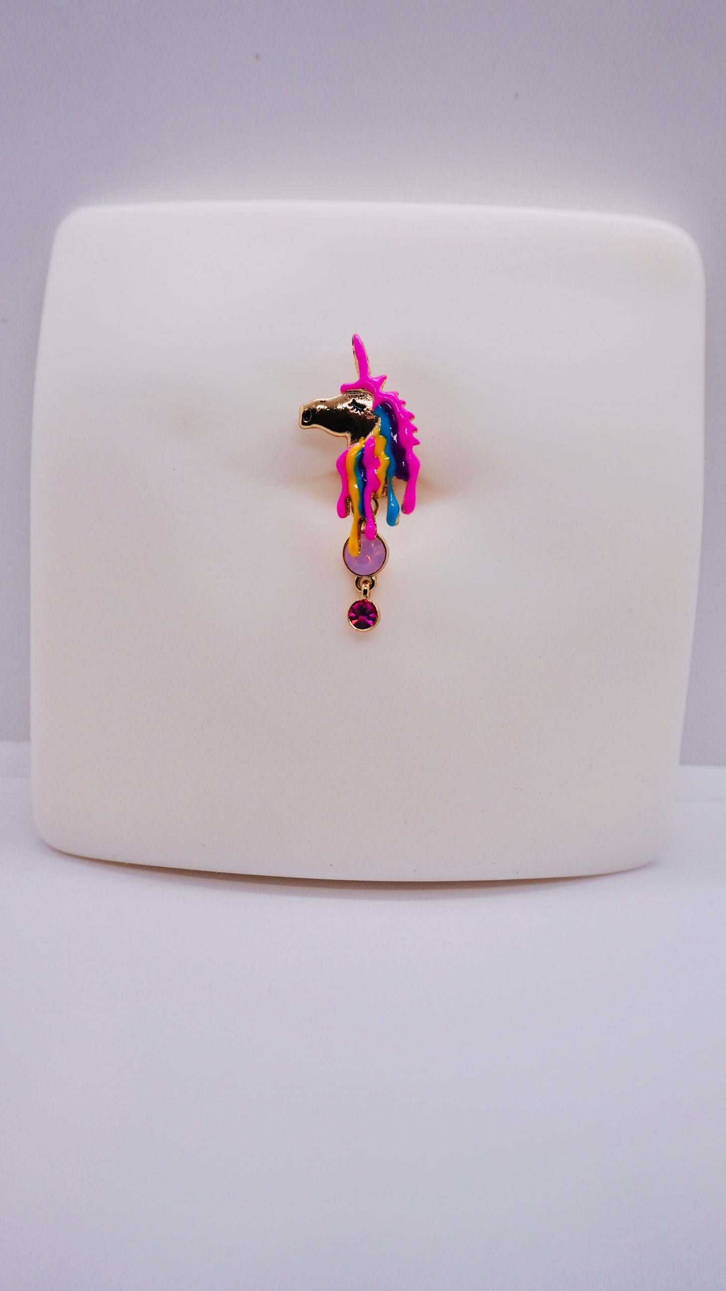 Unicorn top down belly ring