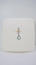Icy cube belly ring