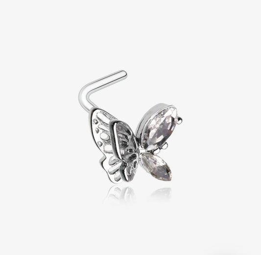 Inez butterfly nose ring