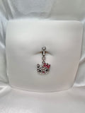 Icy kitty fake belly ring