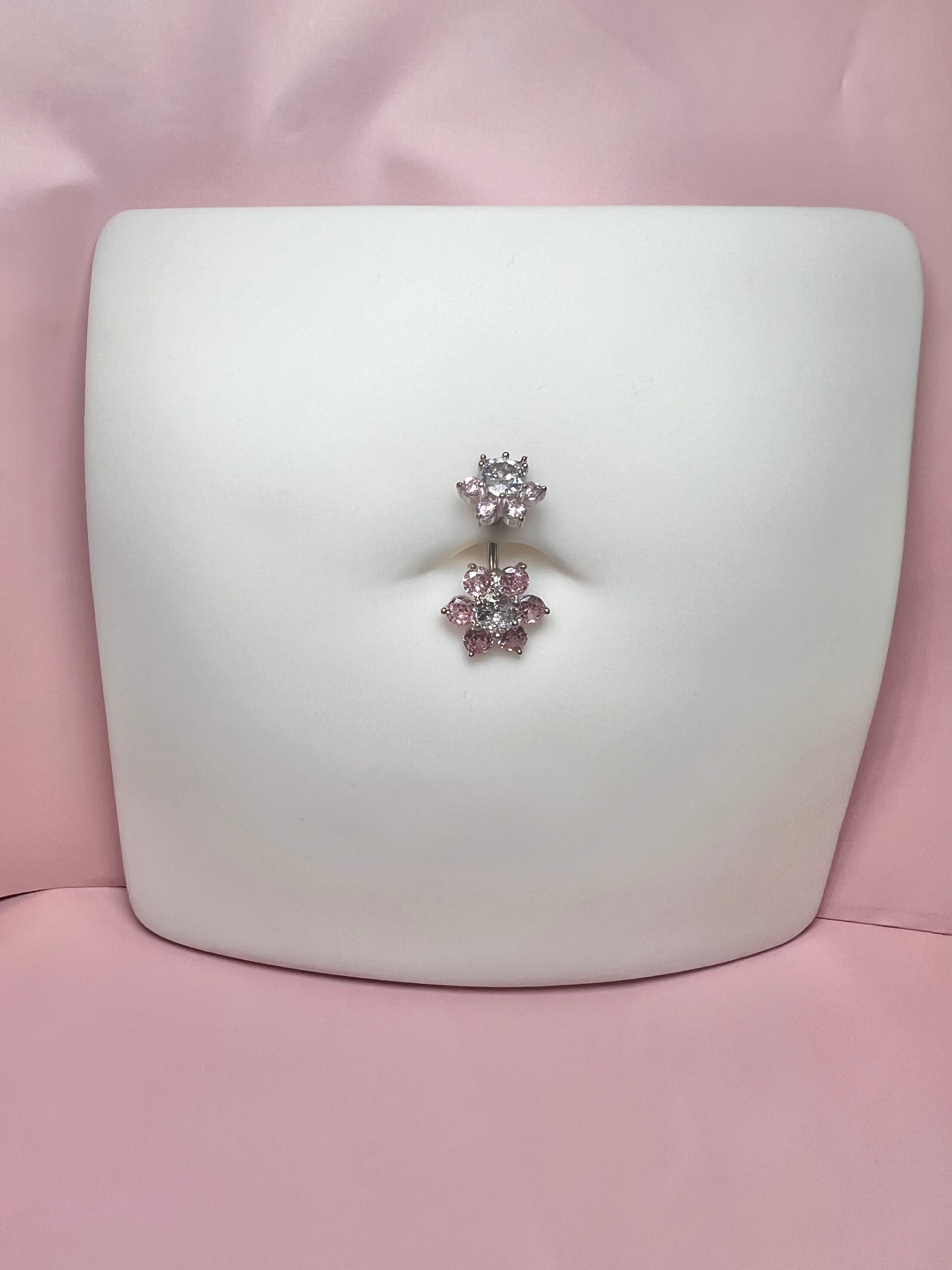 Sydney flower belly ring internally threaded