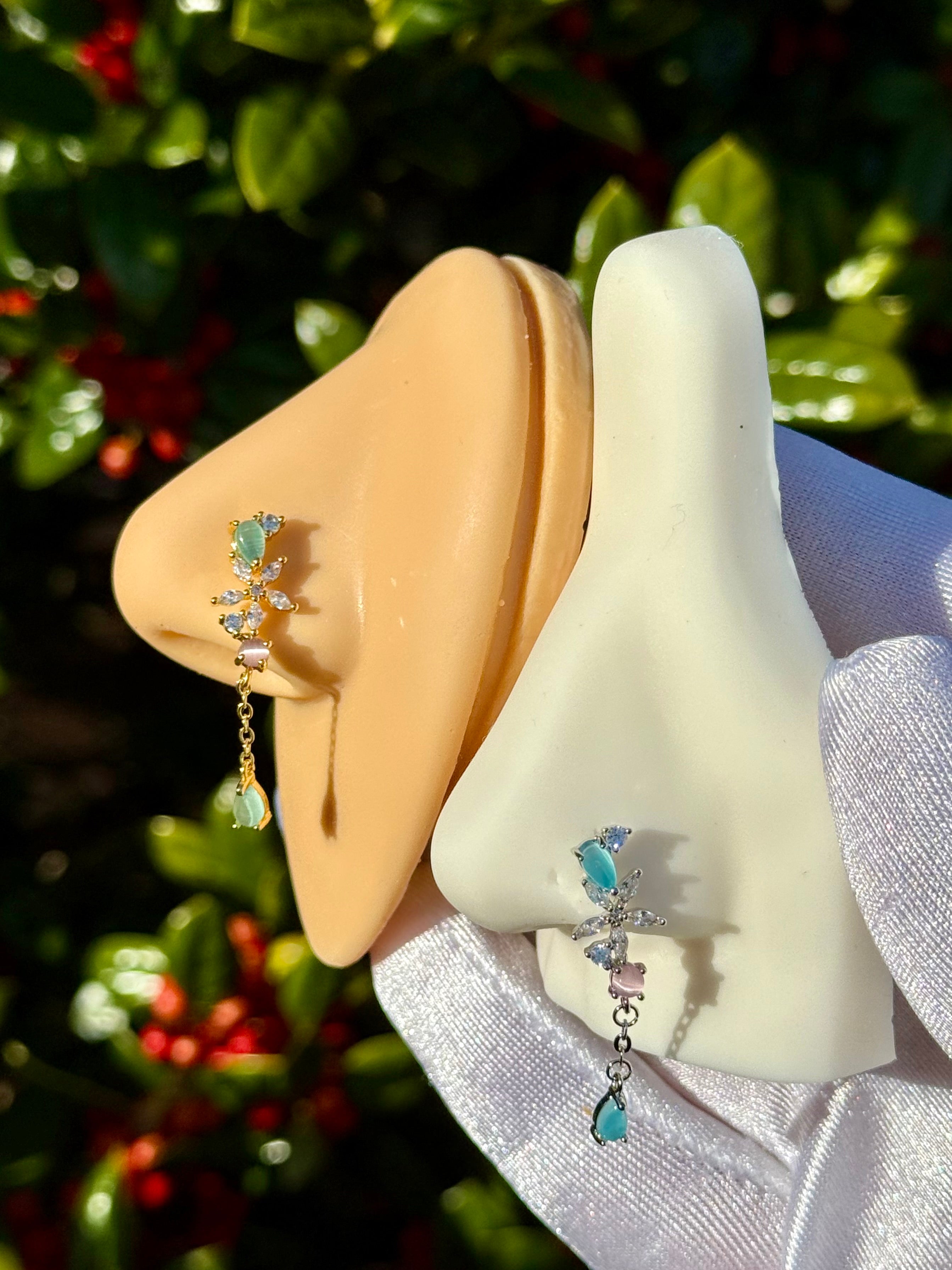 Adrienne flower nose ring