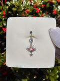 Galaxy planet belly ring