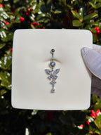 Gemma butterfly belly ring