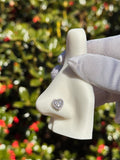 Iced out heart nose ring