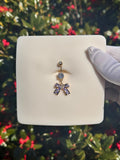 Icy bow belly ring