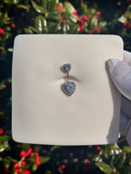 Icy heart belly ring