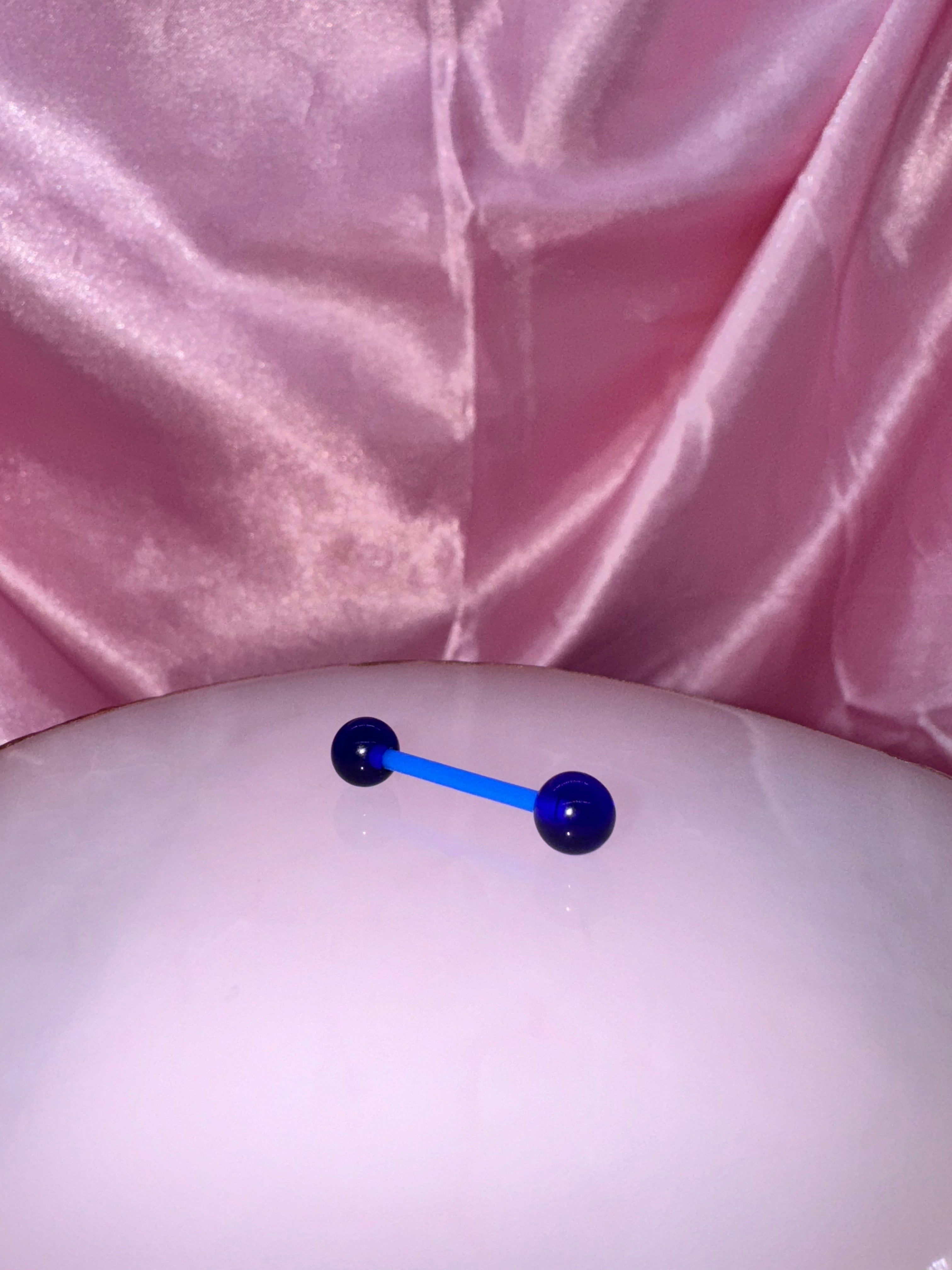 Flexible Acrylic barbell tongue ring