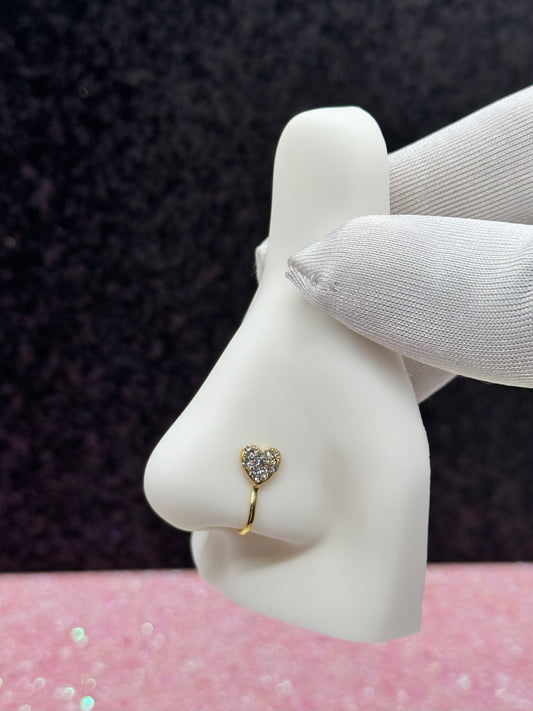 Icy heart nose cuff