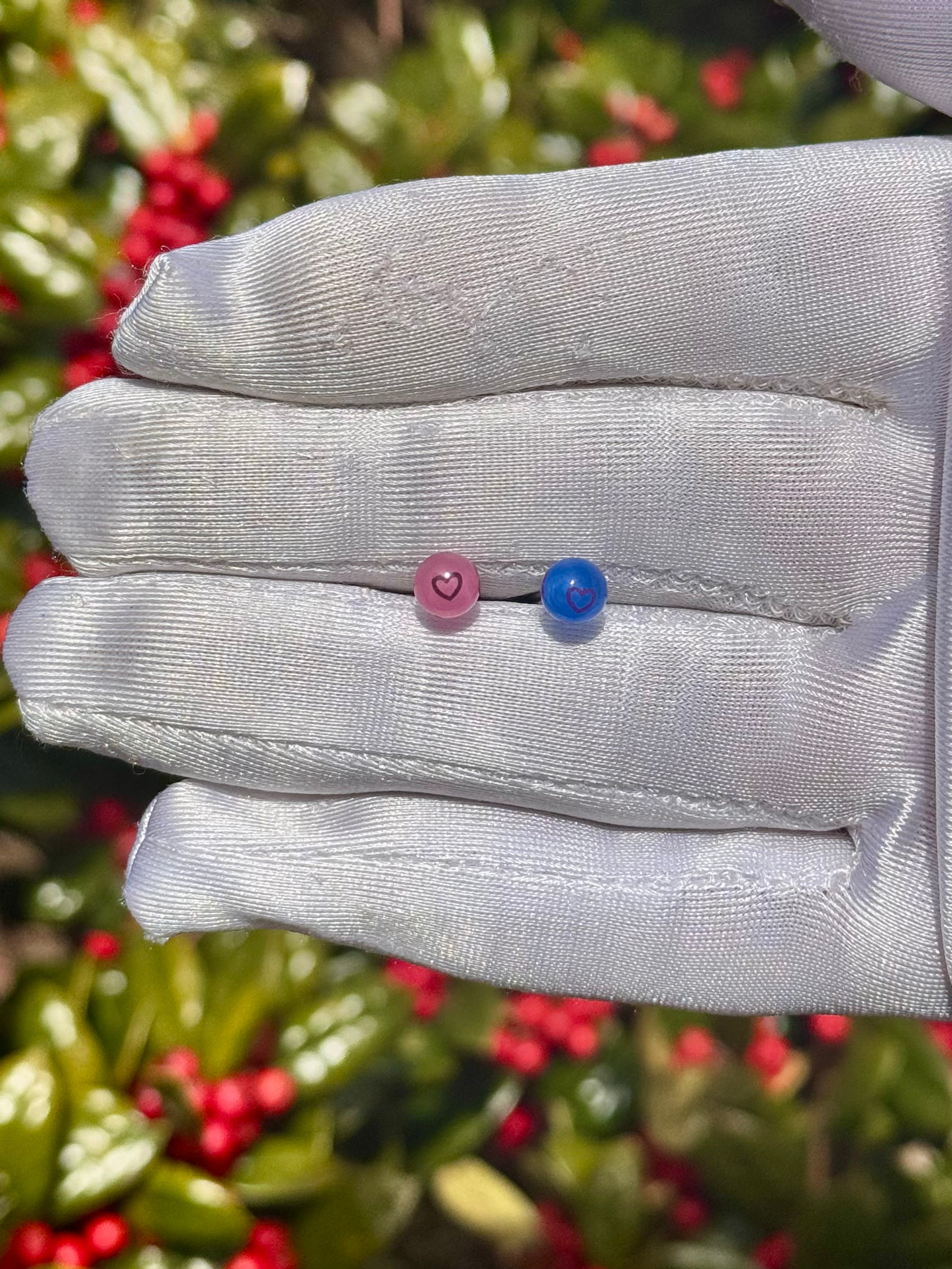 In love heart tongue ring