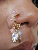 Aalia heart hoop nose ring