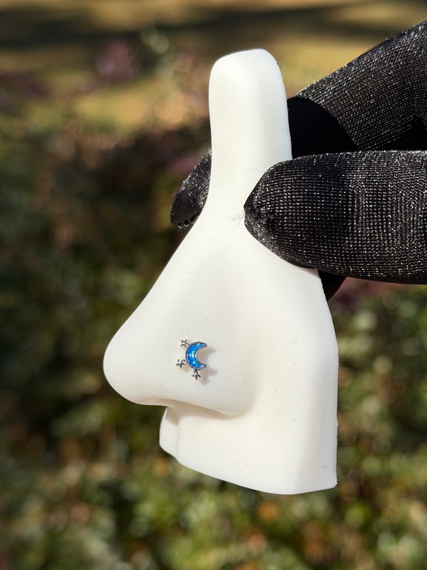 Moon stars nose ring