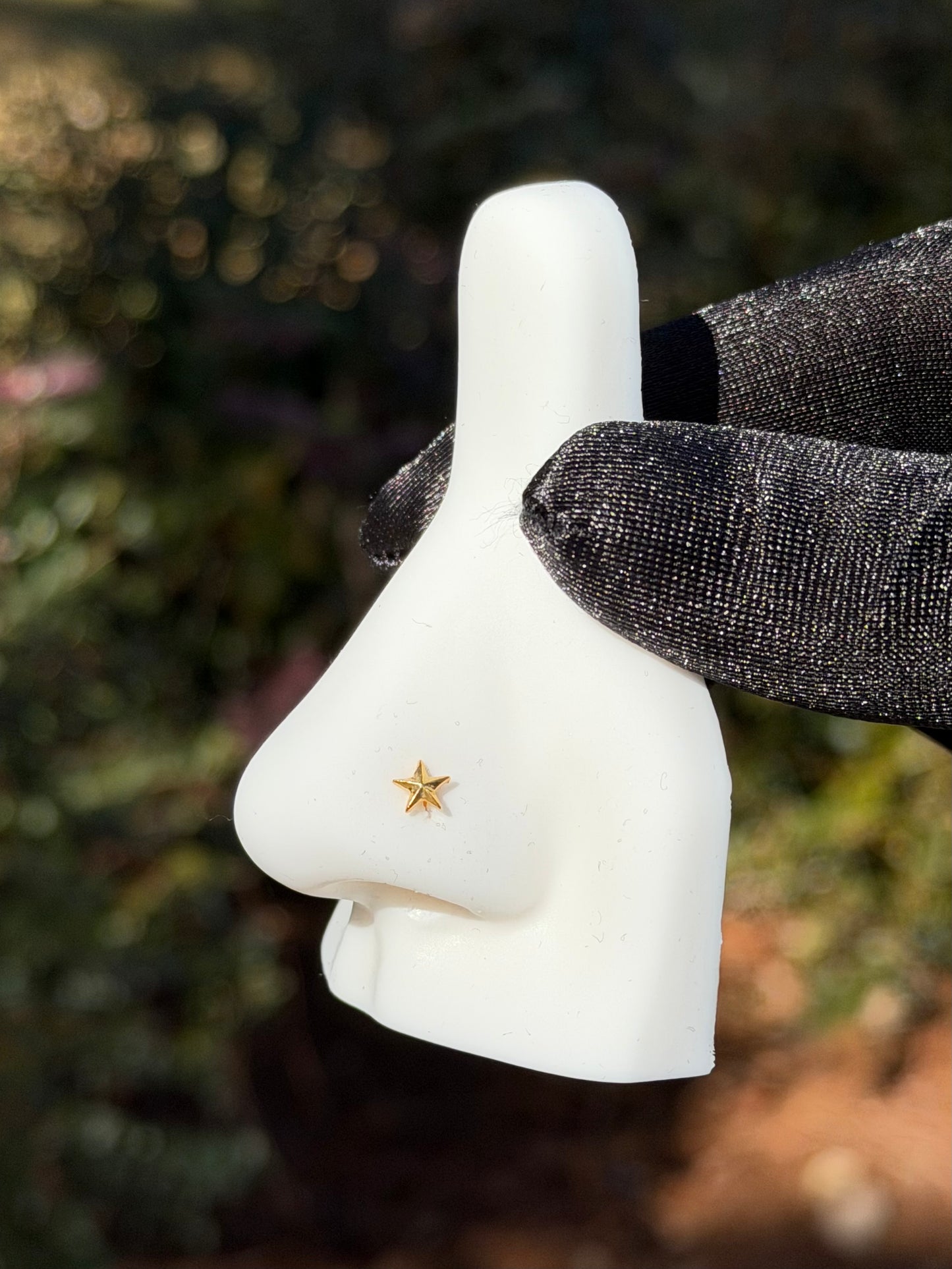 Gold star nose ring
