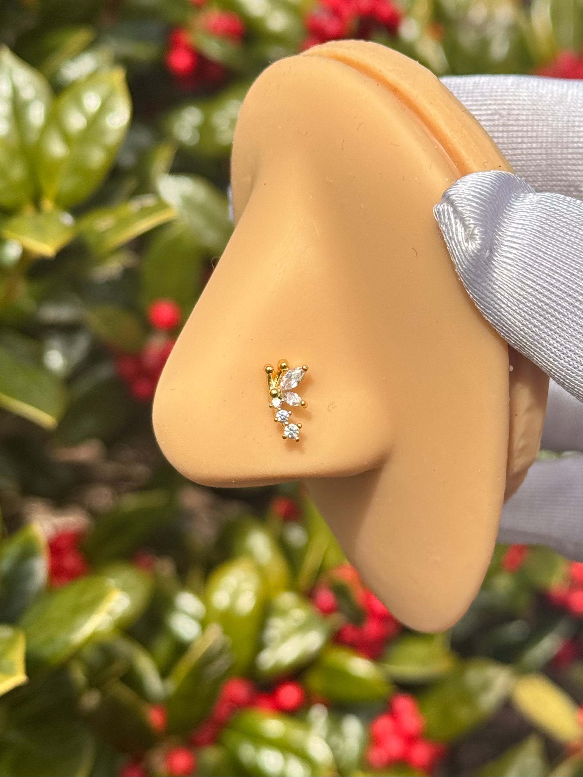 Half butterfly nose ring