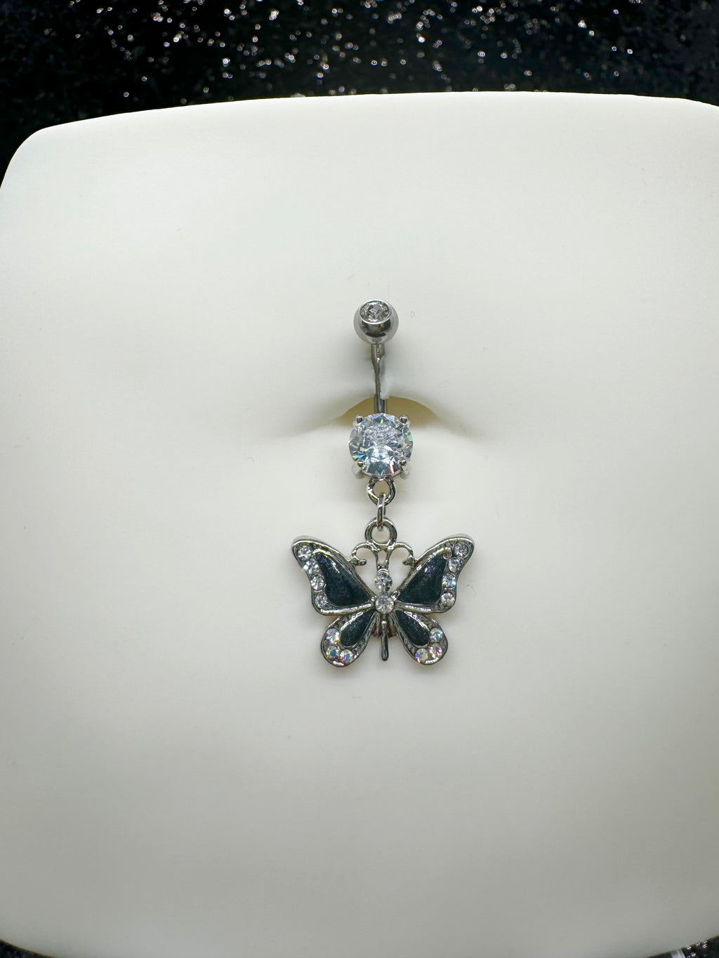 Jean butterfly belly ring