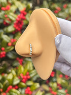 Baguette hoop nose ring