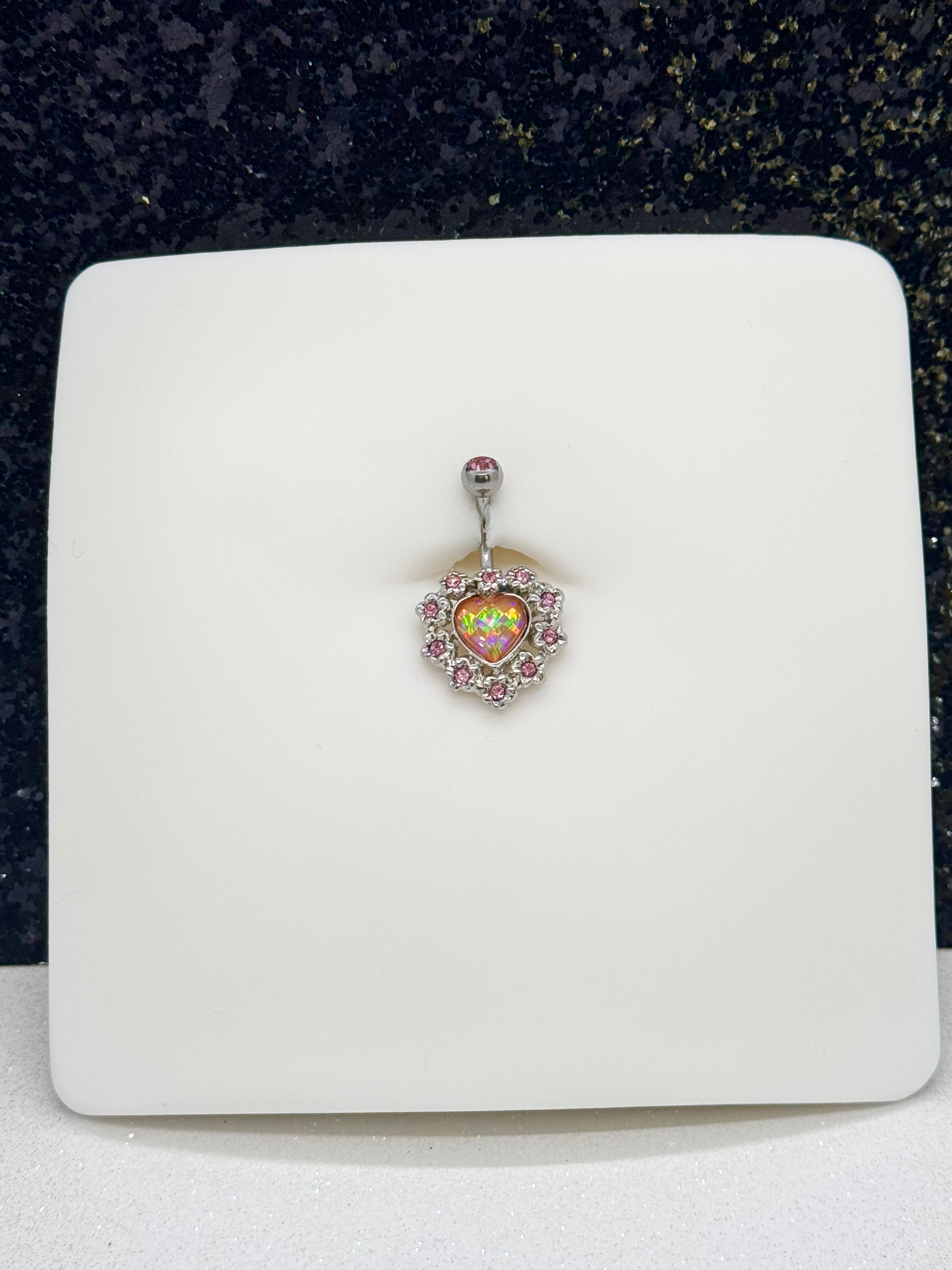 Mia heart belly ring