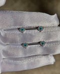 Hana heart nipple rings