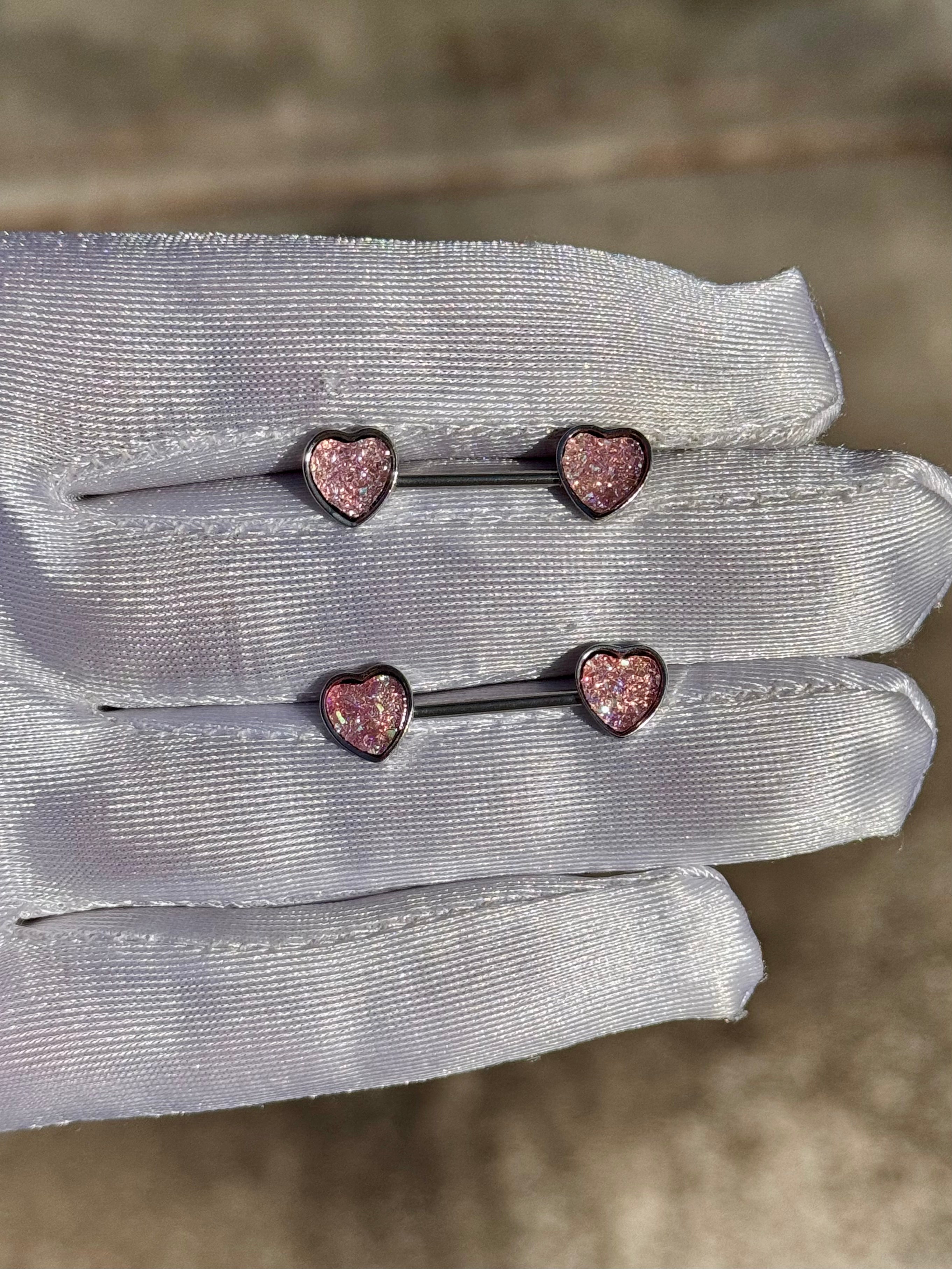 Alani heart nipple rings