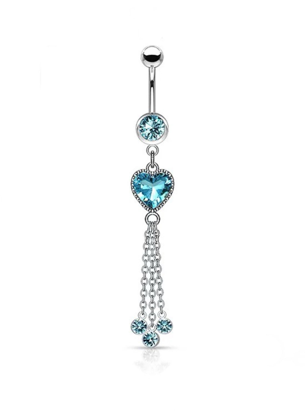 Pretty heart belly ring