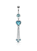 Pretty heart belly ring