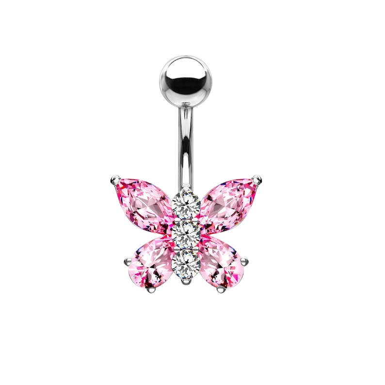 Lori butterfly belly ring