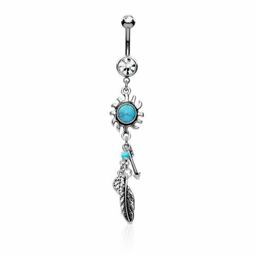 Sun belly ring