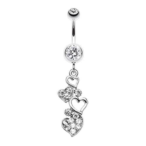 Sasha heart belly ring